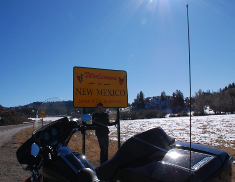 At the New Mexico border with Colorado