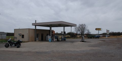 Typical small town gas station